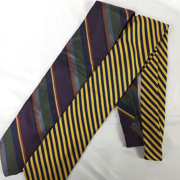 2 Jos A Bank & Executive Collection Striped Silk Ties - Picture 1 of 11
